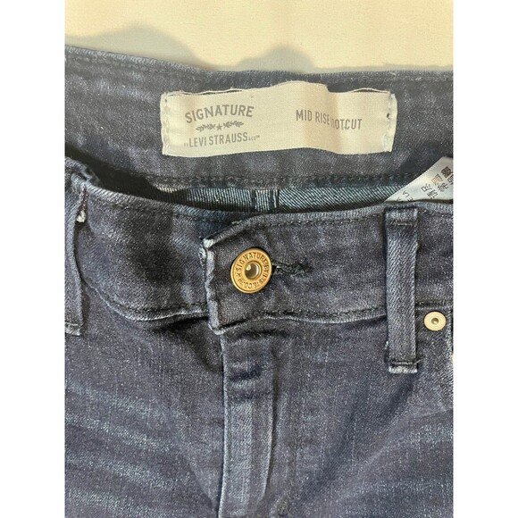 Signature by Levi Strauss & Co. Women’s Jeans 12 Long Mid Rise Bootcut Blue Deni - Picture 2 of 9